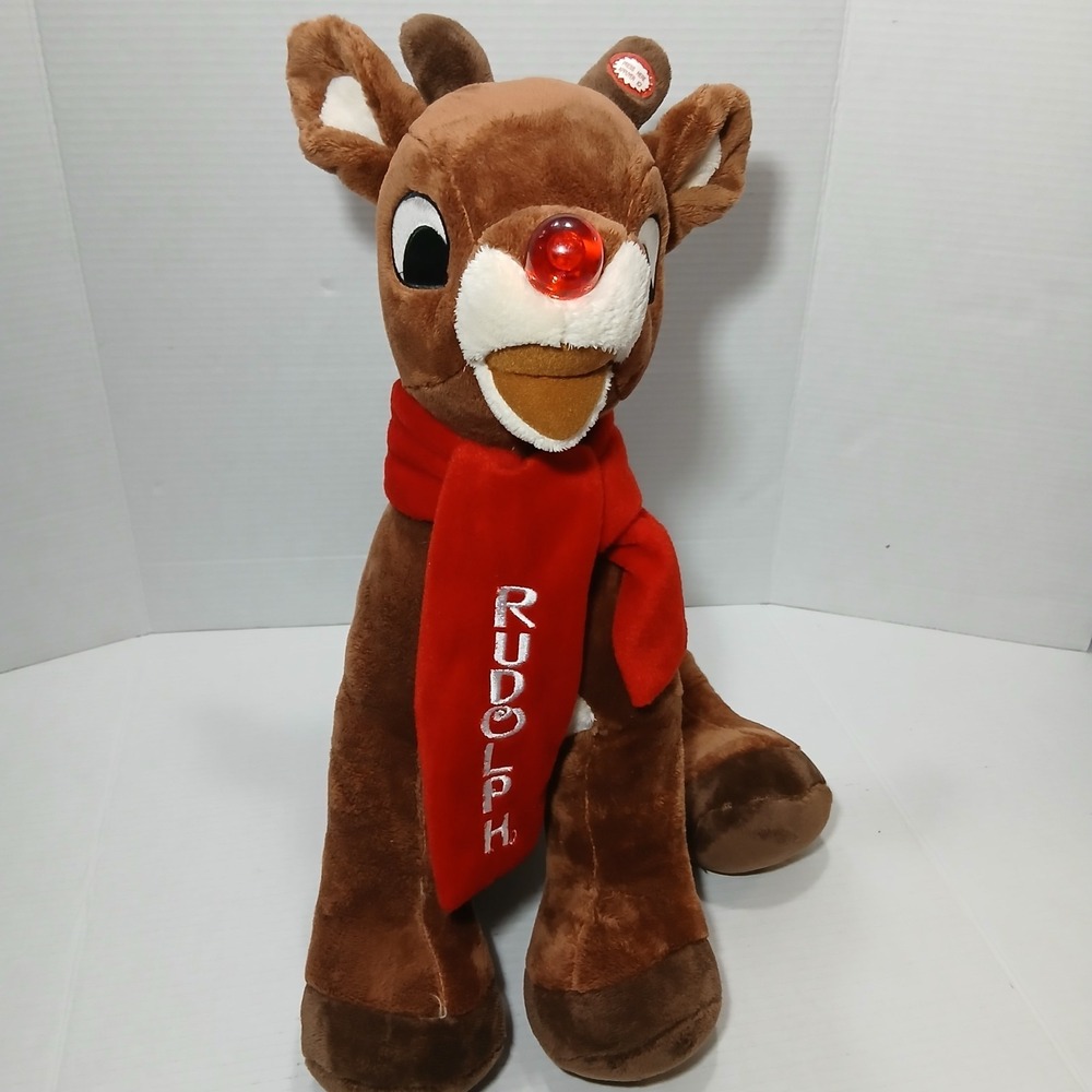 Rudolph the Red Nosed Reindeer 17" Plush - Musical Singing Rudolph Plush